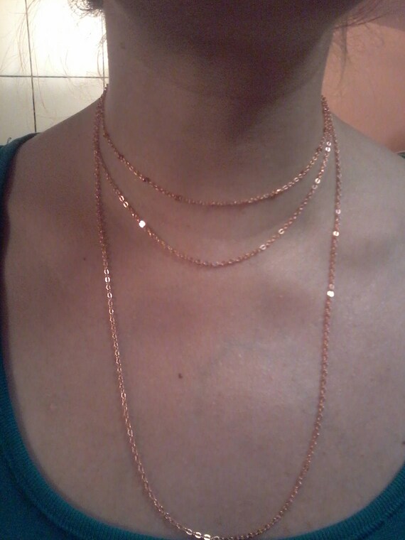 Delicate Rose Gold Double Chain 