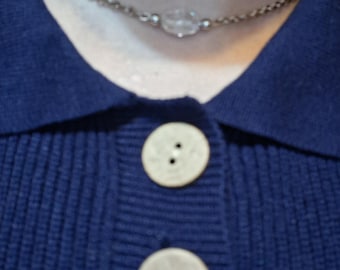 Collar de plata con cristal Swarovski vintage