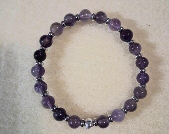 Amethyst Beaded Bracelet