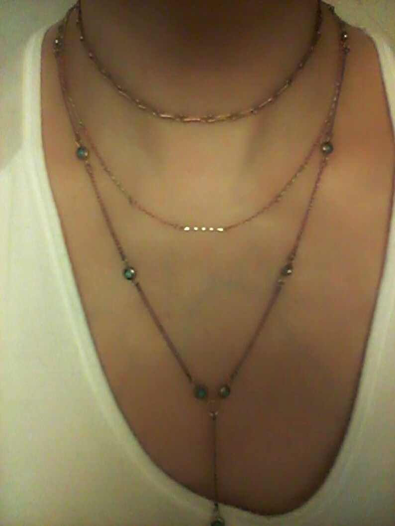 Delicate Layering NecklacesCopper and Brass Choker LariatCopper and Brass Layering NecklaceCopper Lariat Necklace