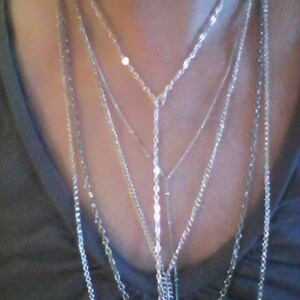 Layering Necklaces/Silver Plated Layering Necklaces/Necklace Set/Delicate Layering Chains