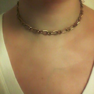 Figaro Choker/Vintage Brass Figaro Choker/Figaro Style Choker/Brass Figaro Choker