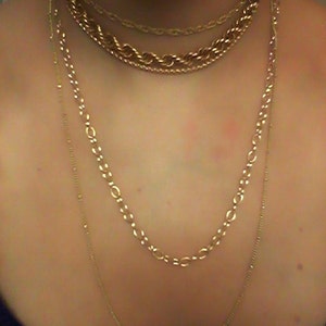 Layering Necklaces/Gold Plated Chokers and Layering Necklaces/Layering Necklace Set in Gold