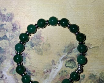 Grüne Achat Perlen Armband