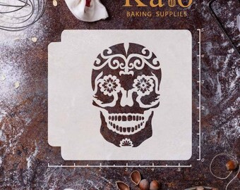 Sugar skull stencil | Etsy