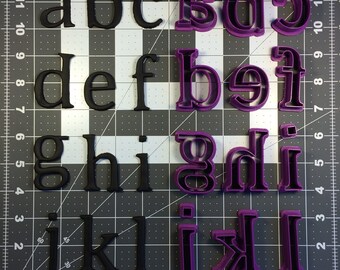 Cambria Font Lowercase Cookie Cutters