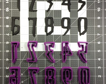 Spider Font Number Cookie Cutter Set