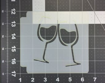 Wine glass stencil | Etsy