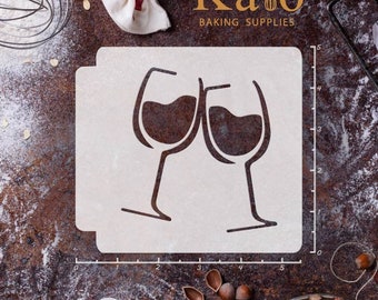Wine glass stencil | Etsy