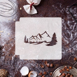 Mountain Scene 783-H133 Stencil