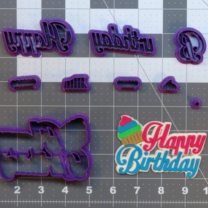 Happy Birthday 266-B403 Cookie Cutter Set