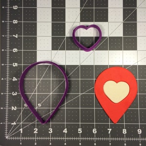 Conjunto de cortador de biscoitos com pino de mapa de casamento 100