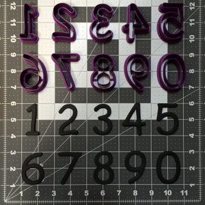 Comic Sans Font Number Cookie Cutter Full Set