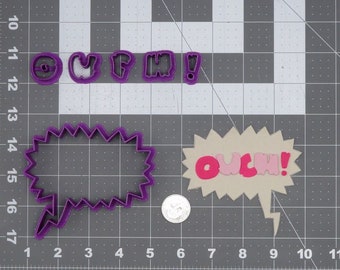 Comic Action Bubble - Ouch Sign 266-K050 Cookie Cutter Set