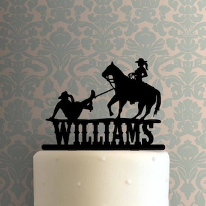 Custom Cowboy Couple Name 225-A243 Cake Topper