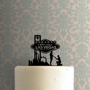 Comprometidos en la fabulosa pareja gay de Las Vegas 225-B439 Decoración para tarta