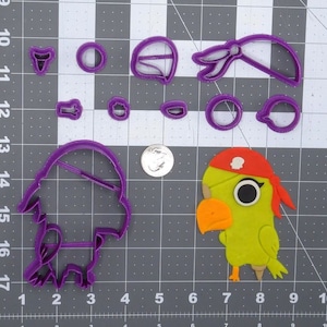 Pirate Parrot Bird 266-G558 Cookie Cutter Set