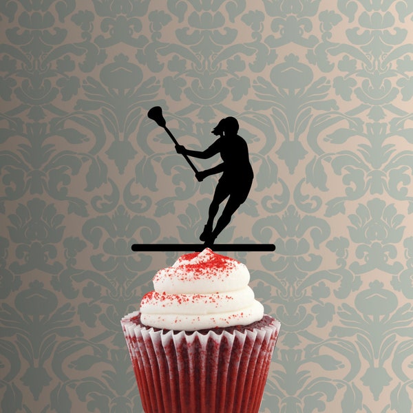 Lacrosse Cupcake Toppers Etsy