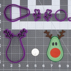 Christmas - Avocado Reindeer 266-J510 Cookie Cutter Set