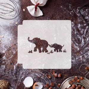 Mom and Baby Elephant 783-F228 Stencil
