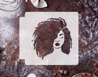 Afro Girl Head 783-I553 Stencil