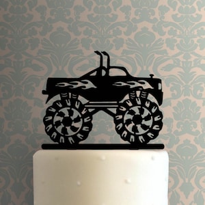 Monster Truck with Flames 225-B083 Cake Topper
