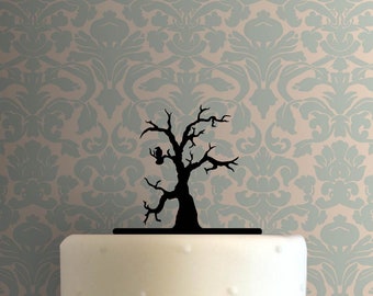 Halloween - Árbol con Cuervo 225-B638 Cake Topper