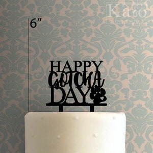Happy Gotcha Day Paw 225-511 Decoración para Tarta