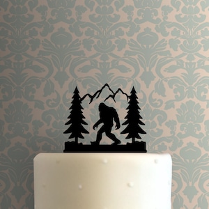 Sasquatch in Mountains 225-B358 Cake Topper