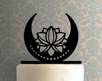 Moon and Lotus Flower 225-A971 Cake Topper