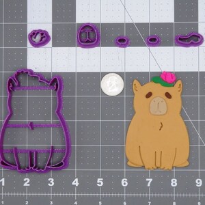 Capybara with Flower 266-H396 Cookie Cutter Set