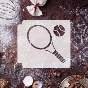 Tennis Racket and Ball 783-D802 Stencil