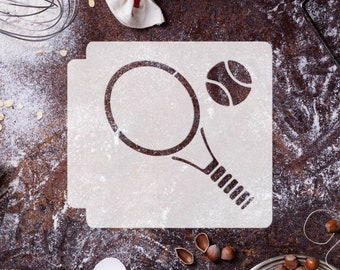Tennis Racket and Ball 783-D802 Stencil