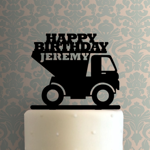 Camión de volteo personalizado feliz nombre de cumpleaños - Etsy México
