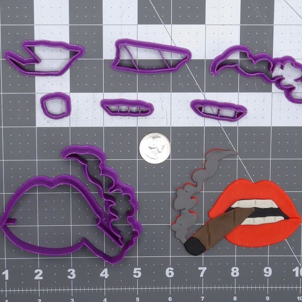 Smoking Lips 266-G869 Cookie Cutter Set