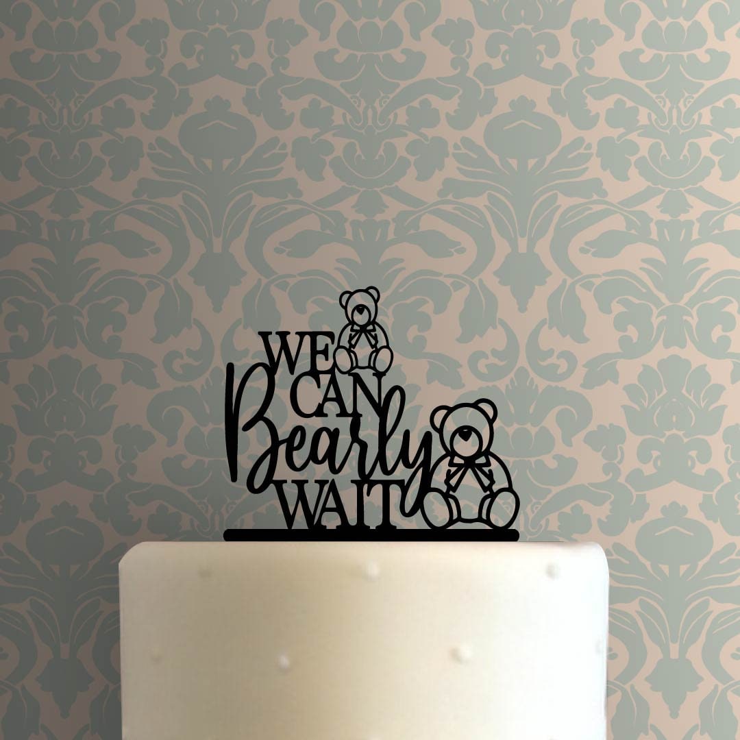 Baby Shower - We Can Bearly Wait Teddy Bear 225-B956 Cake Topper - Etsy