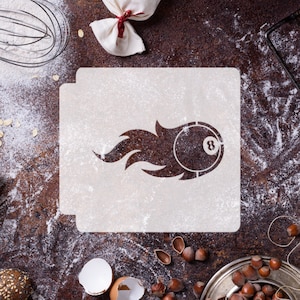 8 Ball Flame 783-C252 Stencil