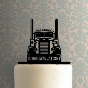 Semi Truck Congratulations 225-A924 Cake Topper