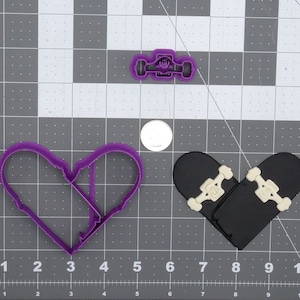 Skateboard Heart 266-D965 Cookie Cutter Set