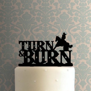 Fass Pferderennen Turn and Burn 225-A470 Cake Topper