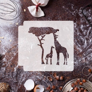 Giraffes with Tree 783-E555 Stencil