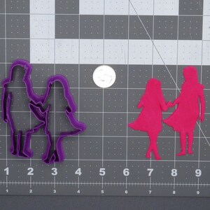 Sisters Holding Hands 266-F355 Cookie Cutter Silhouette