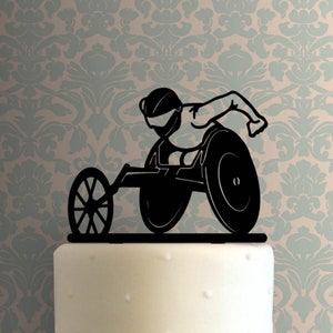 Wheelchair Racing 225-B048 Cake Topper