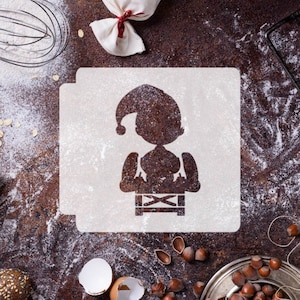 Christmas - Elf on Chair 783-I085 Stencil