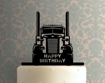 Semi Truck Happy Birthday 225-A201 Cake Topper