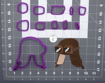 Aviator Helmet with Goggles 266-G202 Cookie Cutter Set