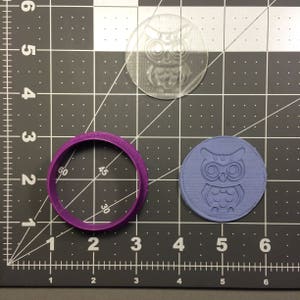 Owl 100 Cookie Cutter and Stamp (Imprinted)
