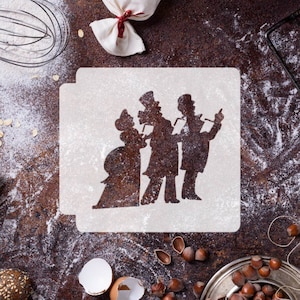 Estêncil de Carolers de Natal 783-I021