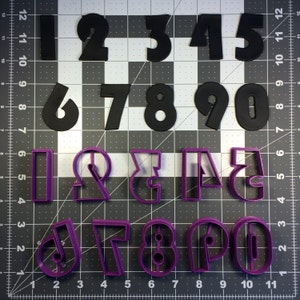 Bauhaus 93 Font Number Cookie Cutter Set