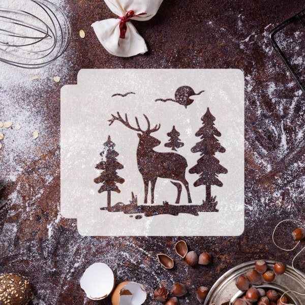 Deer in Forest 783-F742 Stencil